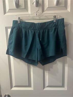 Under Armour Teal Athletic Running Shorts - Women's “go all day” athletic shirts